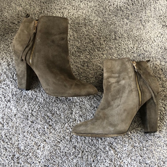 Steve Madden Shoes - Gray Steve Madden Zipper Booties